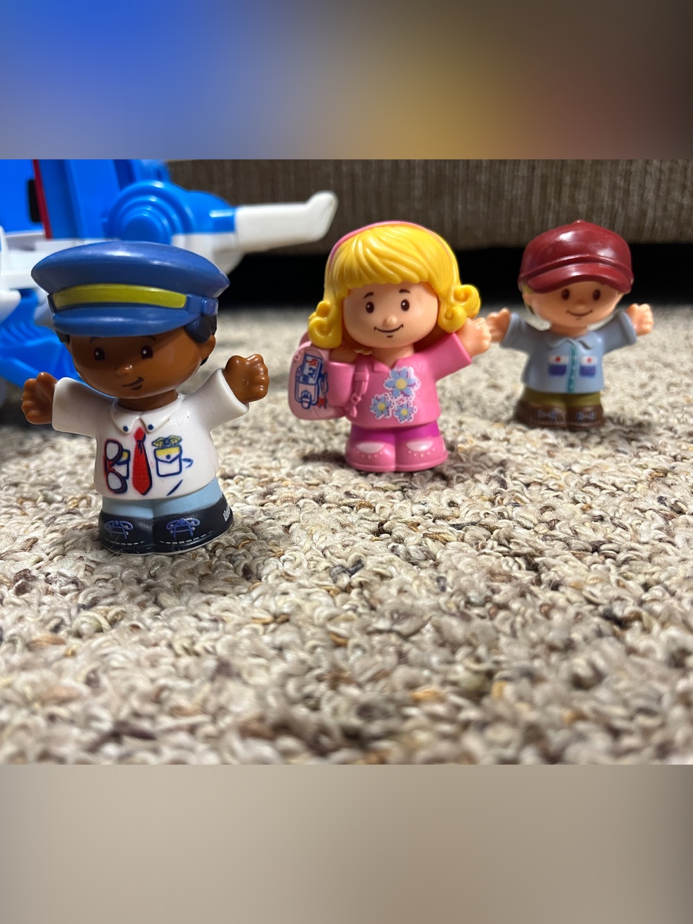 Fisher-Price Blue and White Play Airplane with Removable Figures - Picture 5 of 5